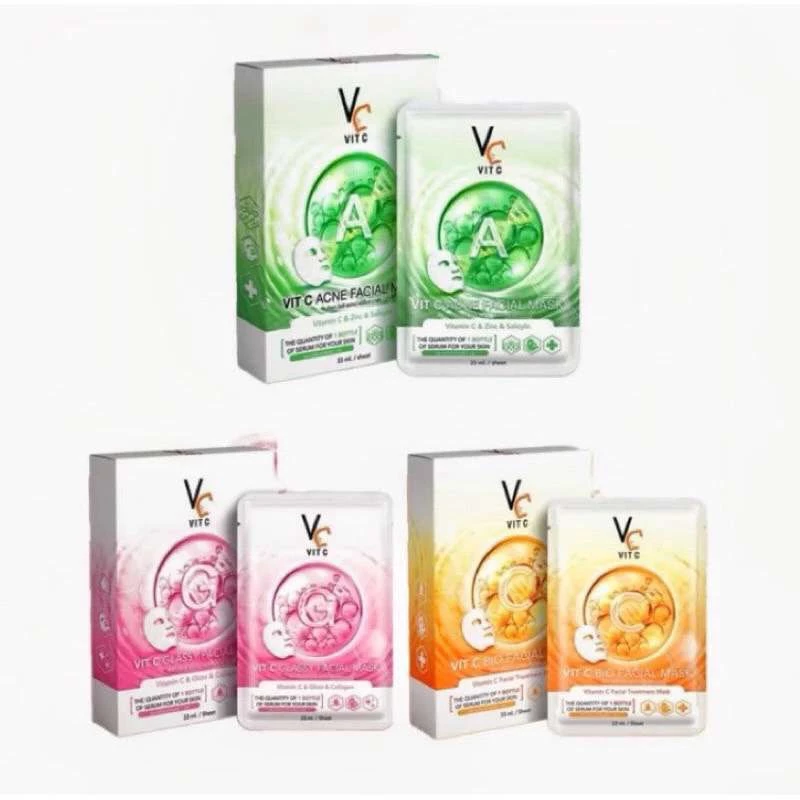 [สวยหน้าใส!] VC มาส์กหน้าพลังวิตซี Ratcha VC Vit C  Mask 3 สูตรหน้าสวย ( กล่อง 6 ชิ้น ) thumbnail 9