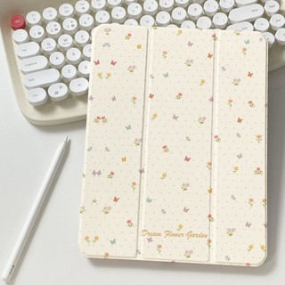 💥พร้อมส่ง💥เคส iPad Gen11 Air6 11 Gen12 ที่ใส่ปากกา ดอกไม้ผีเสื้อ เคสไอแพด Pro11 2024 Gen9 Air8 Air7