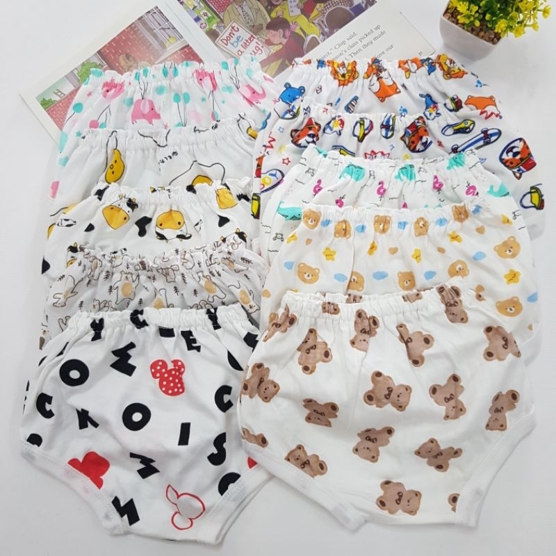 5 ตัว 95   กางเกงเด็กอ่อน ขาเต่า ผ้านุ่มๆ เลือกลายได้ คุณภาพแตกต่าง