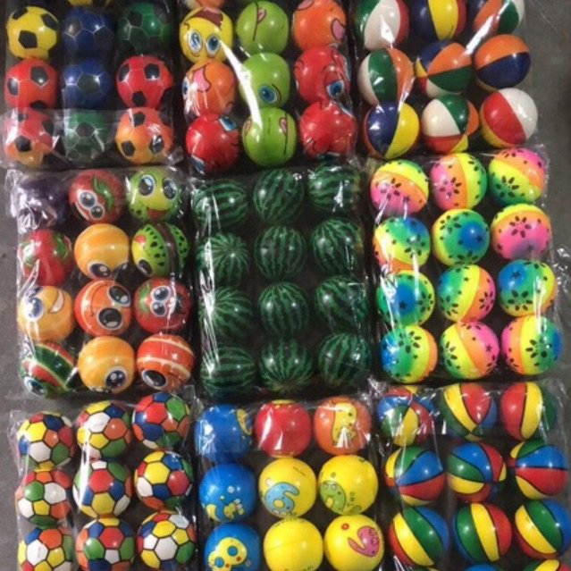 ลูกบอล บีบ คละลาย คละสี ขนาด 63 mm. บอลคลายเครียด บริหารมือ Stress Ball กำมือ บอลบำบัด