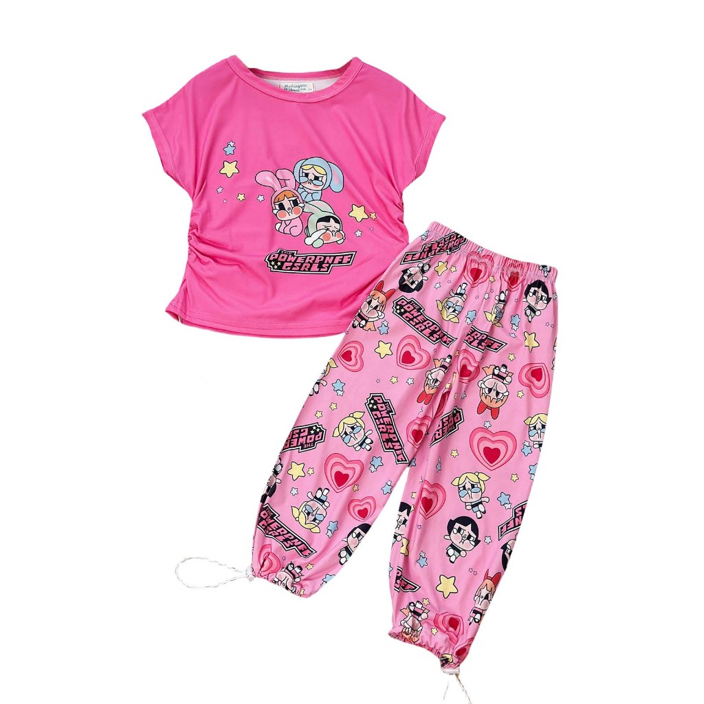 【พร้อมส่ง】ชุดเซต เสื้อ+กางเกง น่ารัก กางเกงรูดเท่ๆค่ะ ผ้านิ่มใส่สบาย