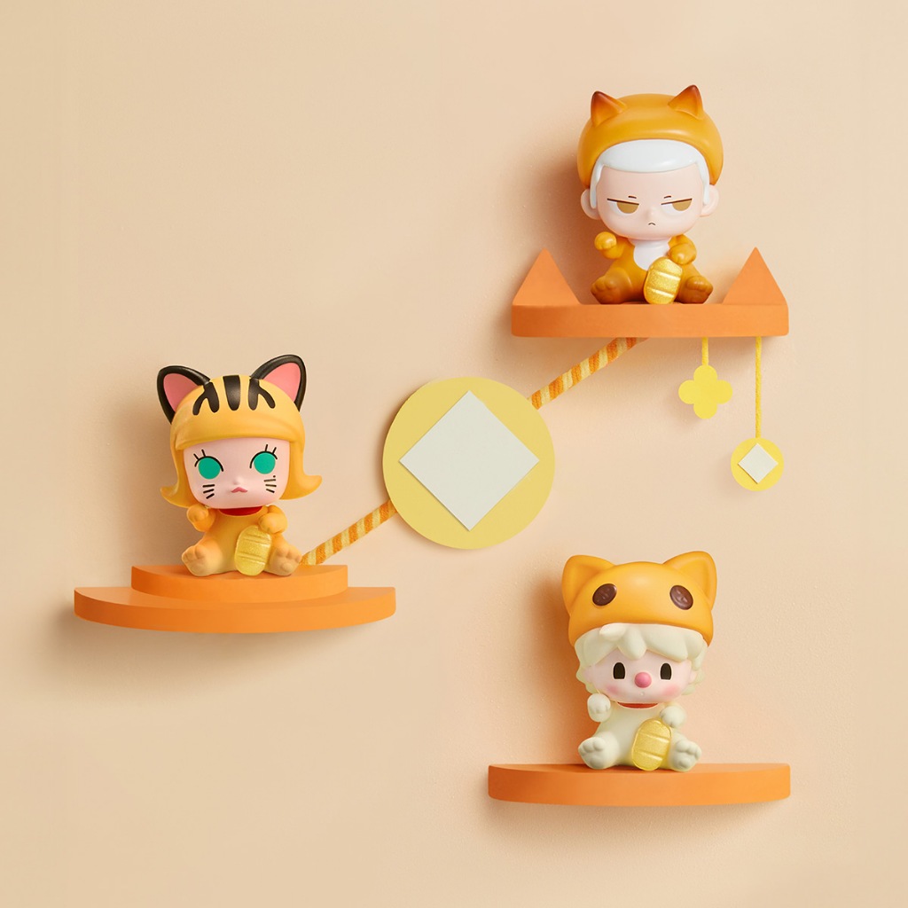 [สุ่ม] แบบซองเดียว POP MART POP BEAN Lucky Cat Series ไม่แกะซอง ของแท้