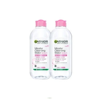การ์นิเย่ ไมเซล่า คลีนซิ่ง วอเตอร์ ขนาด 400 มล. (แพ็คคู่) GARNIER MICELLAR WATER 400 ML. (TWIN PACK)
