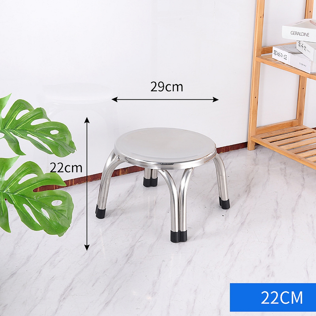 เก้าอี้สแตนเลส สูง22cm. สแตนเลสเกรด201 ทนแดด ทนฝน ไม่ขึ้นสนิมง่าย