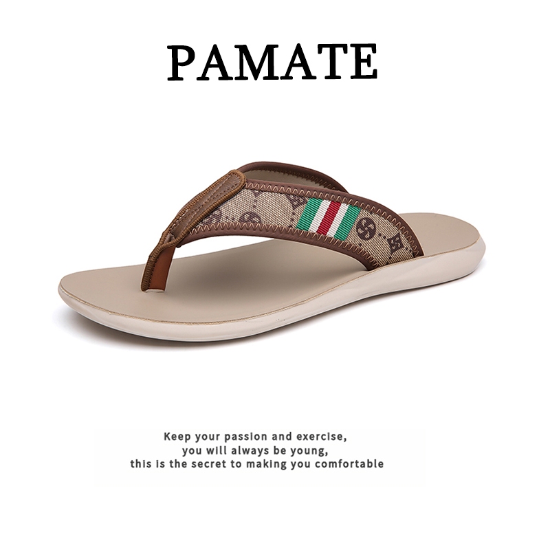 PAMATEรองเท้าแตะผู้ชายแบบหนีบ รุ่นใหม่สไตล์เท่ๆ รองเท้าแตะผู้ชายสำหรับใส่ออกนอกบ้าน ดีไซน์ทันสมัย
