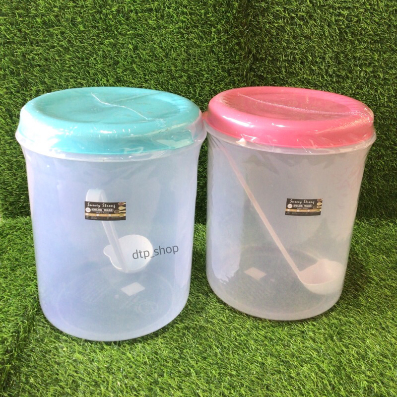 พร้อมส่ง โหลลอดช่อง โหลน้ำหวาน กระปุกน้ำหวานพร้อมกระบวย ใบใหญ่มาก กระปุกฝาเกลียว