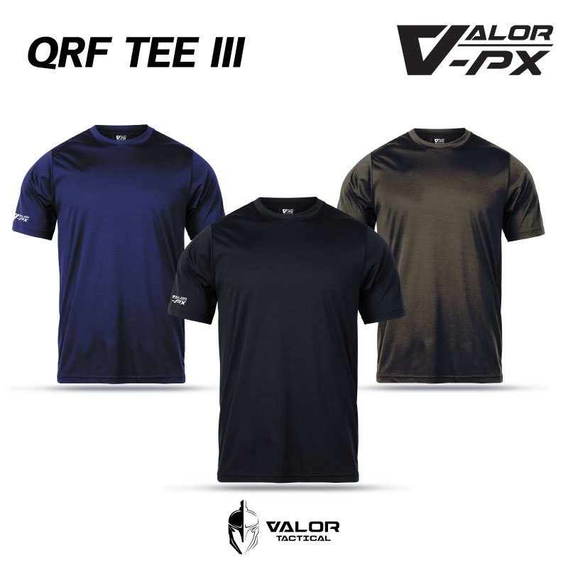 VALOR PX - QRF TEE III-T-Shirt เสื้อรองในทหาร เสื้อกีฬา แขนสั้น ผ้า polyester ระบายอากาศ ไม่อับชื้น 