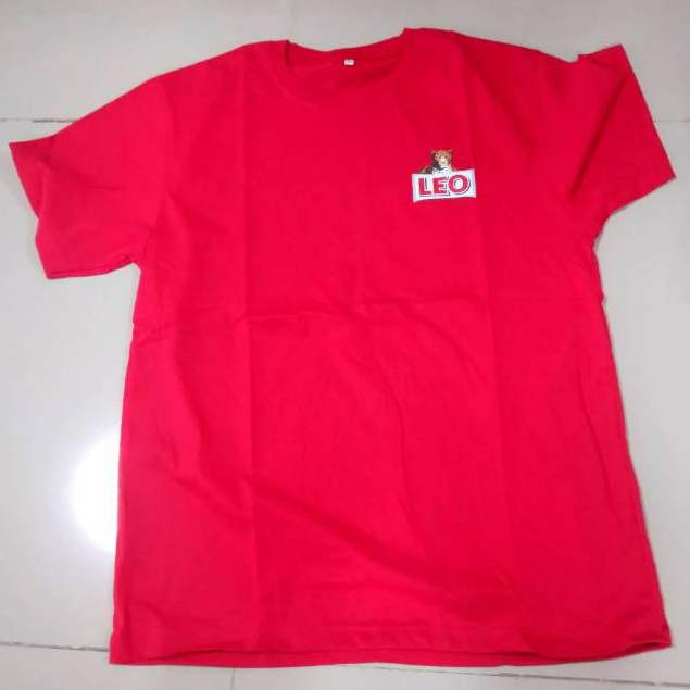 เสื้อยืดLEOขนาดรอบอก42-44นิ้วผ้าcottonหนากำลังดีสีสดใส เหมาะทั้งชายและหญิง