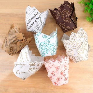 🧁🍰 ถ้วยมัฟฟิน ถ้วยทิวลิป ถ้วยคัพเค้ก แพ็กละ 50 ใบ