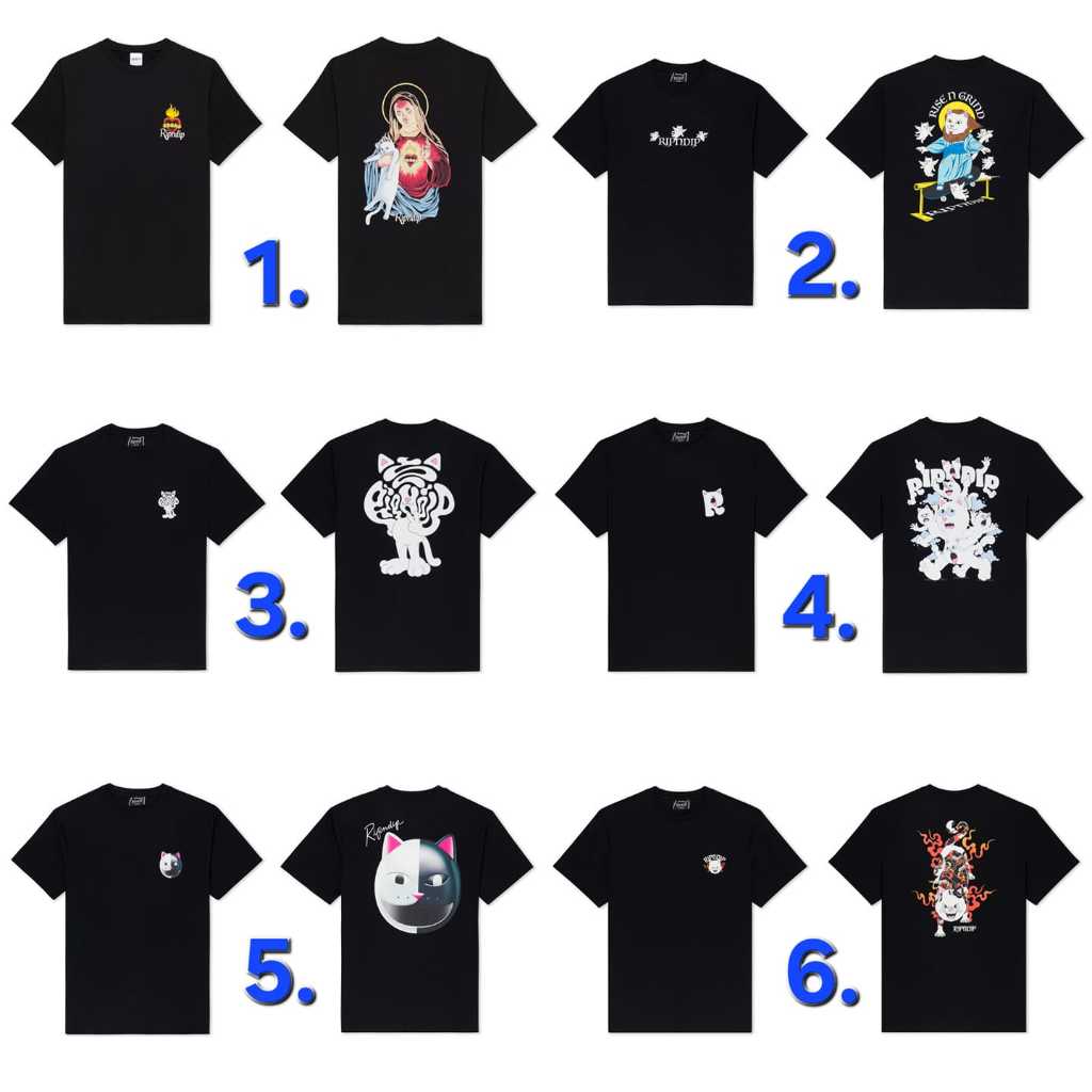[ ของแท้ ] เสื้อยืด Ripndip Tee ของใหม่ ลายใหม่ รวมหลายลาย ( พร้อมส่ง )