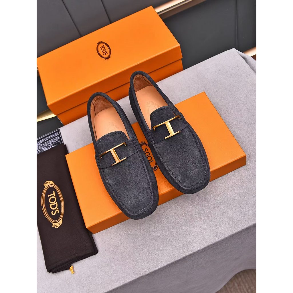 100% genuine 2024 TOD'S รองเท้าหนังธุรกิจ Lefu สำหรับผู้ชาย
