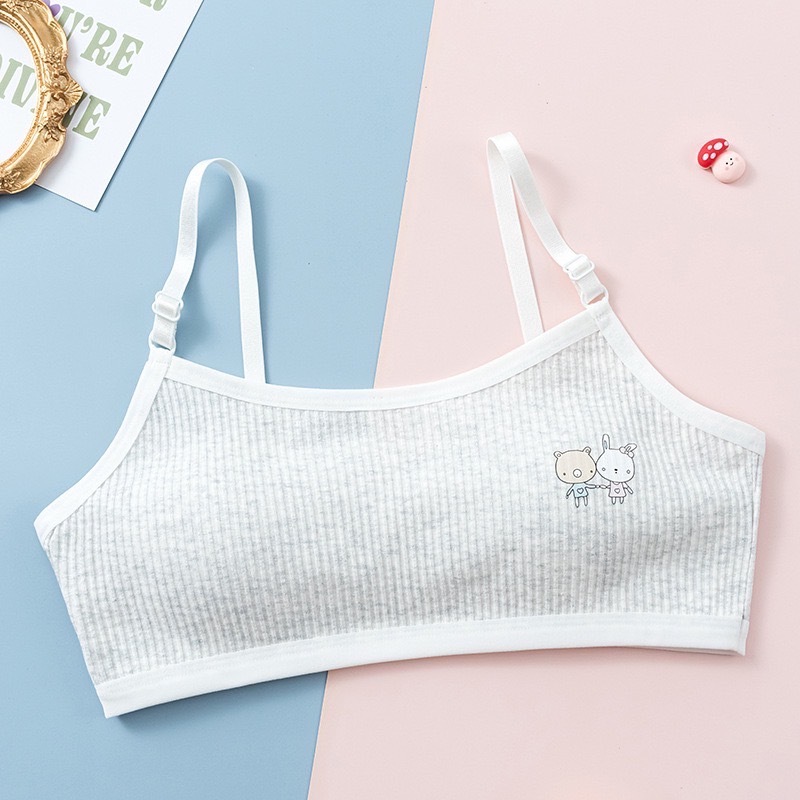 B037เสื้อในเด็กผู้หญิงผ้าคอตตอน ใส่สบาย เนื้อผ้าดี ระบายอากาศได้ดี เหมาะกับเด็กอายุ10-16ปี สินค้าพร้อมส่งจาก กทม. - รูปที่ 3