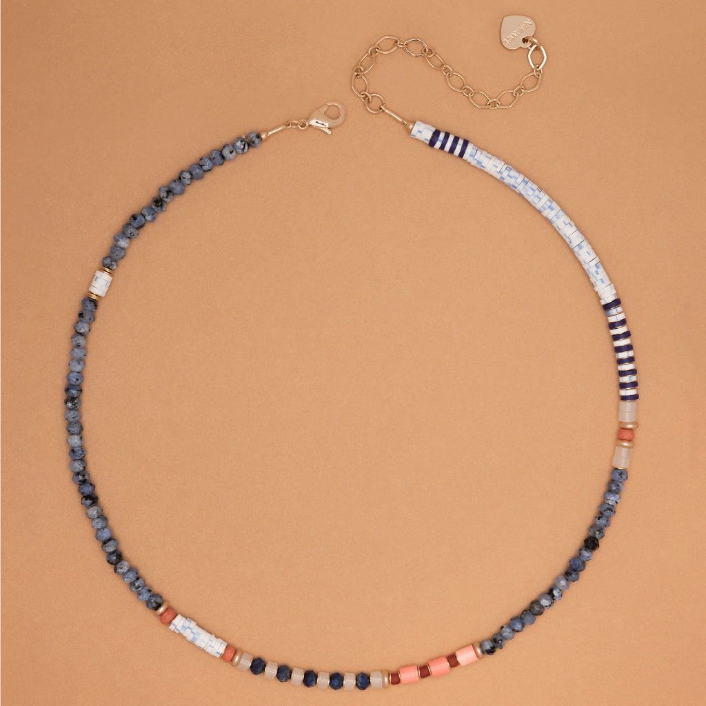 SODALITE MIX SHORT BEADED NECKLACE