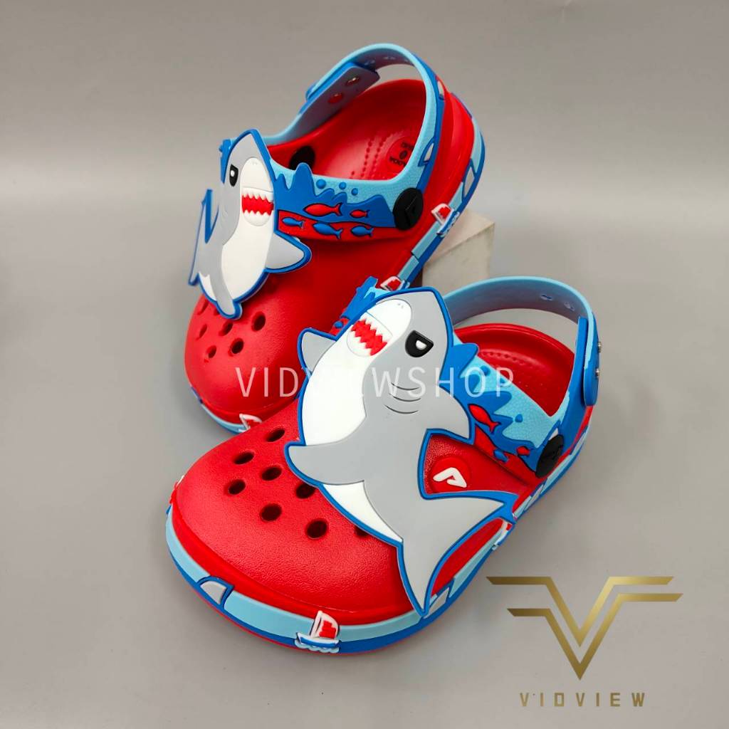 VIDVIEW !!ลดสนั่น!! รองเท้ารัดส้นเด็ก Adda 55U62 ลายฉลาม เบอร์ 25-31 ทรงหัวโต - รูปที่ 3