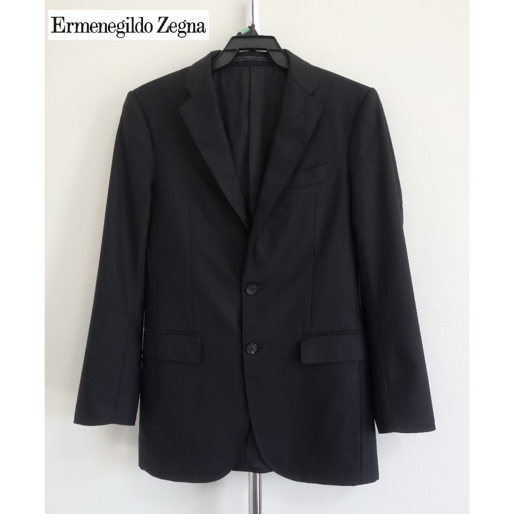 Ermenegildo Zegna เสื้อสูท สีดำ อก 39 นิ้ว มือสอง มีตำหนิ