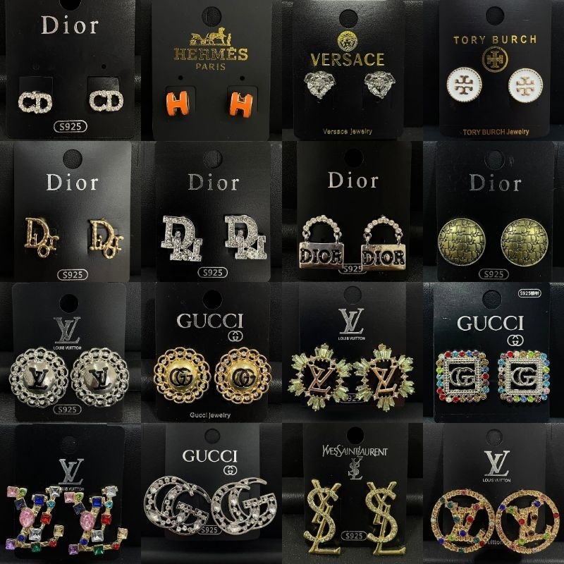 ZN ต่างหู มินิมอล แบรนด์เนม อักษร CD GG Lv น่ารักเรียบง่าย สำหรับผู้หญิง