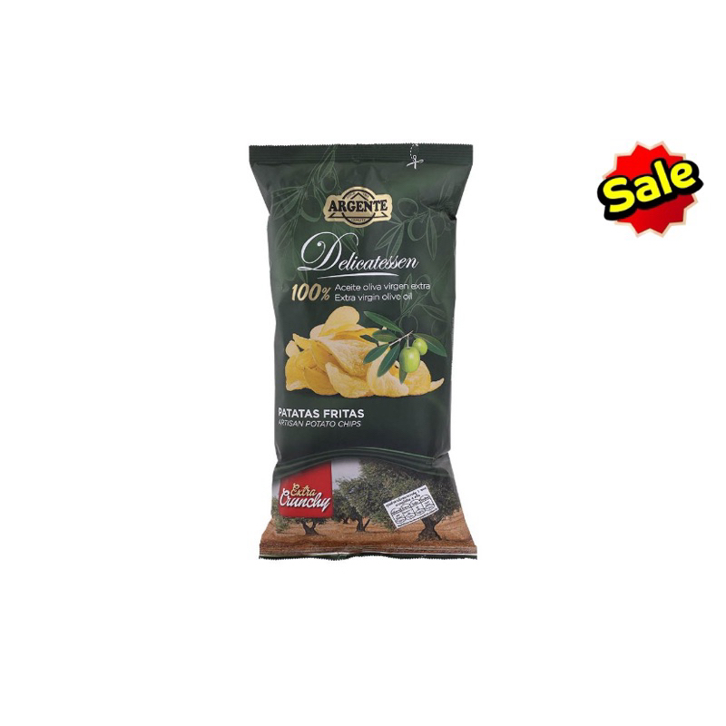 Argente Delicatessen Atisan Potato Chips Extra Virgin Olive oil 120g.