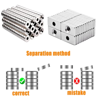 แม่เหล็กนีโอไดเมียม กลมแบนมีรู แม่เหล็กแรงสูง กลมแบน Neodymium Magnet แม่เหล็ก กลมแบนมีรู ( 1 ชิ้น )