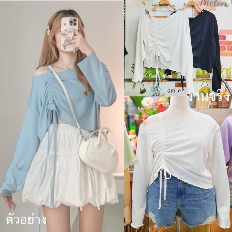 ✅เข้าเพิ่ม พร้อมส่งค่า/TM/ เสื้อสาวอวบ แต่งสายไหล่รูดปรับได้ #เสื้อผ้าไซส์ใหญ่ สาวอวบอ้วน พลัสไซส์