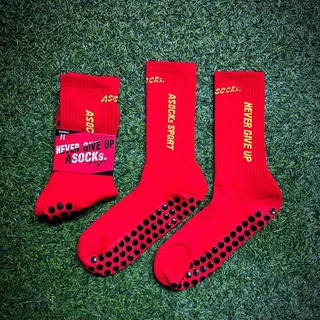 ถุงเท้ากันลื่น ASOCKs NEVER GIVE UP นุ่ม ย้วยยาก ใส่สบาย เหมาะสำหรับนักฟุตบอล Sport กีฬา ออกกำลังกาย