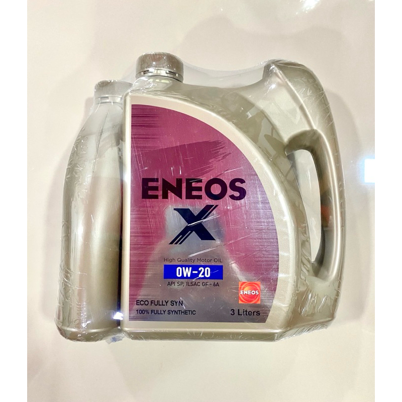 น้ำมันเครื่องสังเคราะห์แท้ ENEOS X 0W-20 SP ECO FULLY SYNTHETIC 3+1 ลิตร