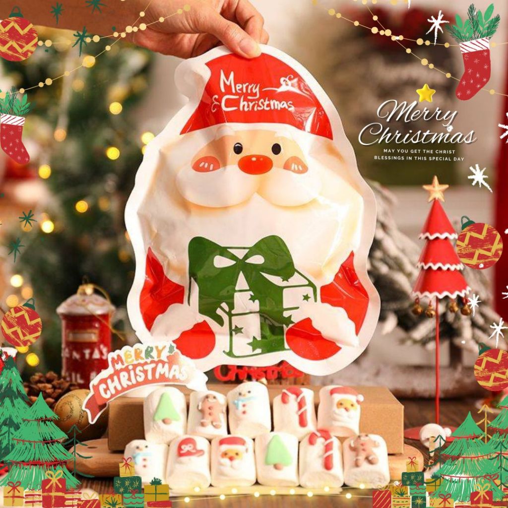 มาร์ชเมลโล่ คริสต์มาส (1ถุง/440กรัม) Christmas Marshmallow นุ่ม อร่อย น่ารัก ขนมเทศกาล ขนมแจกปีใหม่ ขนมคริสต์มาส