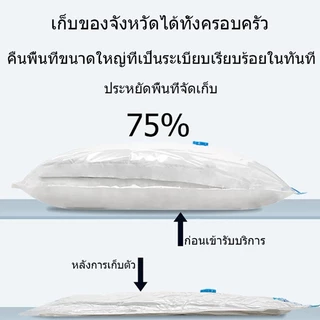 ถุงบีบอัด ถุงบีบอัดสูญญากาศ มีหลายขนาดให้เลือก Vacuum bag พร้อมปั้มลม การปิดผนึกแบบพิเศษ ป้องกันความชื้นและป้องกันเชื้อร