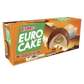 Euro🥛ยูโร่เค้ก คัสตาร์ดเค้ก ยกกล่อง 12 ห่อ คัสตาร์ด ใบเตย นมฮอกไกโด ช็อคโกแลต เมล่อน กล้วย สตอเบอร์รี่ อาหารว่าง ยูโร่