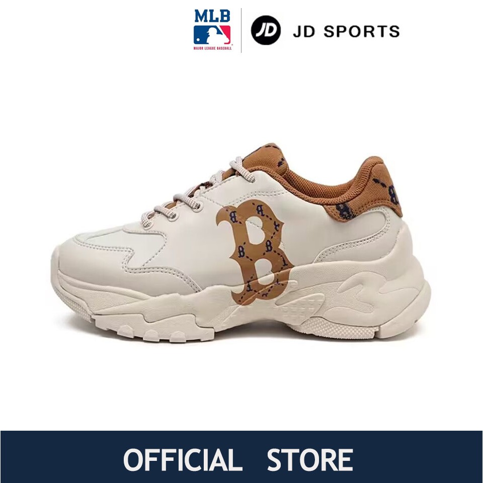 【ของแท้% 100】MLB Chunky Dia Monogram Retro print sneakers สหพันธรัฐสหรัฐอเมริกา Men's and women's sports shoes