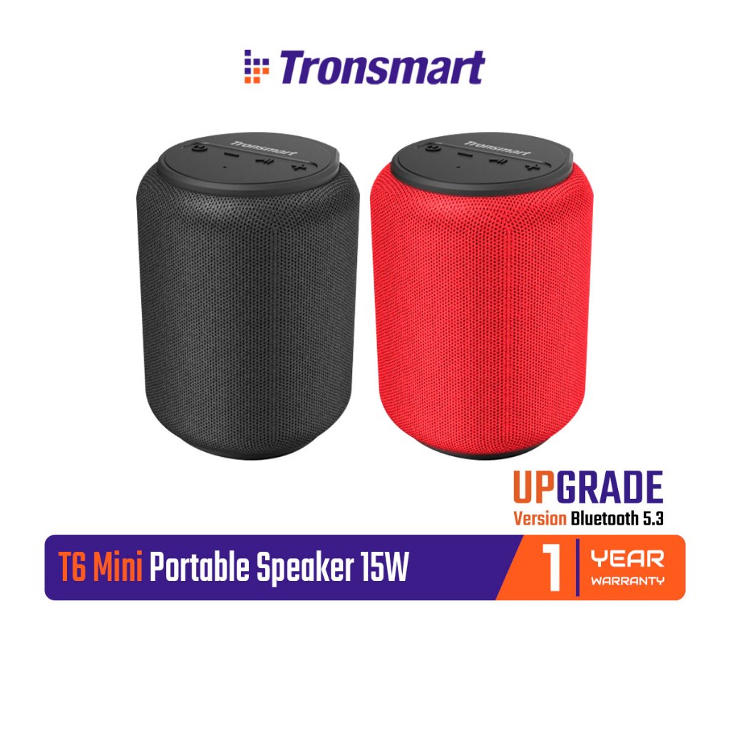 Tronsmart Element T6 mini upgraded 15W Bluetooth Speaker ลำโพงบูลทูธ กันน้ำ IPX6 Aux และ SD Card