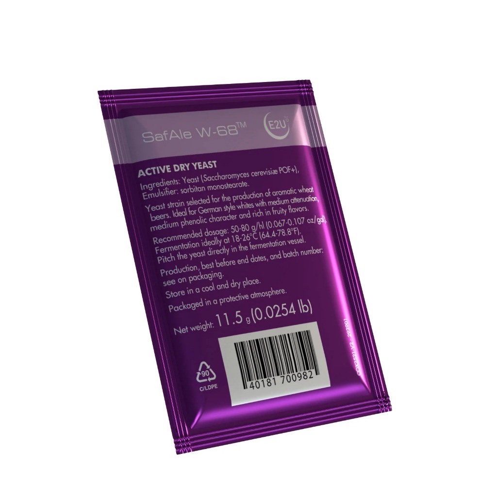 ยีสต์ทำเบียร์ Fermentis SafAle W-68 (11.5 gr.) BBE 05/27
