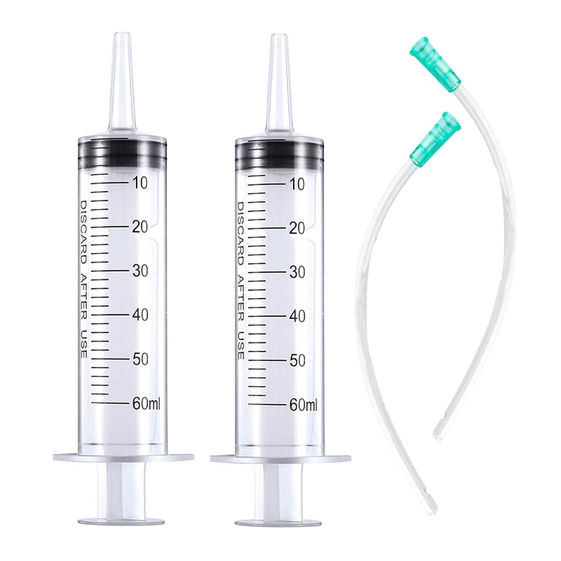 ไซริงค์พลาสติก 60ml กระบอกฉีดยา Syringe เติมเข็มฉีดยา ดูดของเหลว ให้อาหารนก ให้อาหารสัตว์ อเนกประสงค์