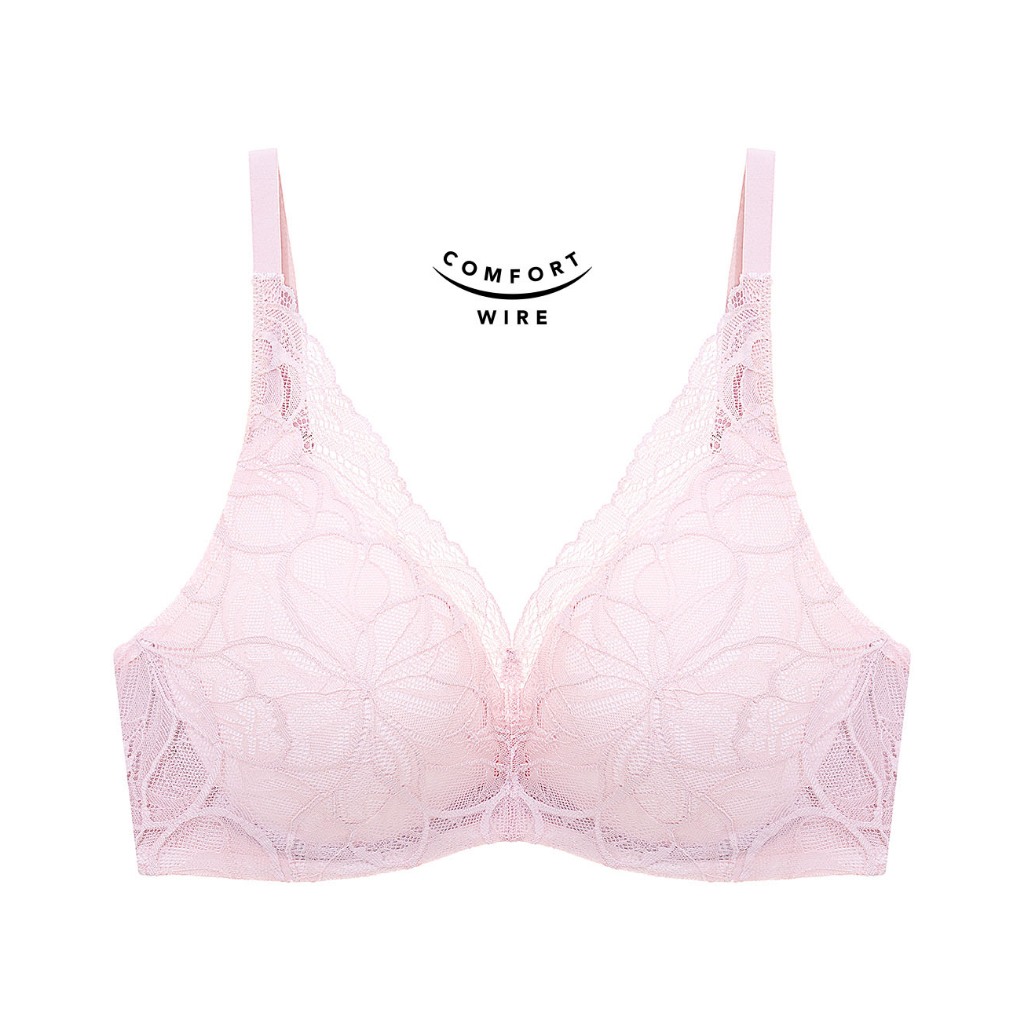 Triumph เสื้อชั้นในแบบมีโครง รุ่น Body Make Up Illusion Lace WHU DV AX-R รหัส 10221660 สีชมพู 3649