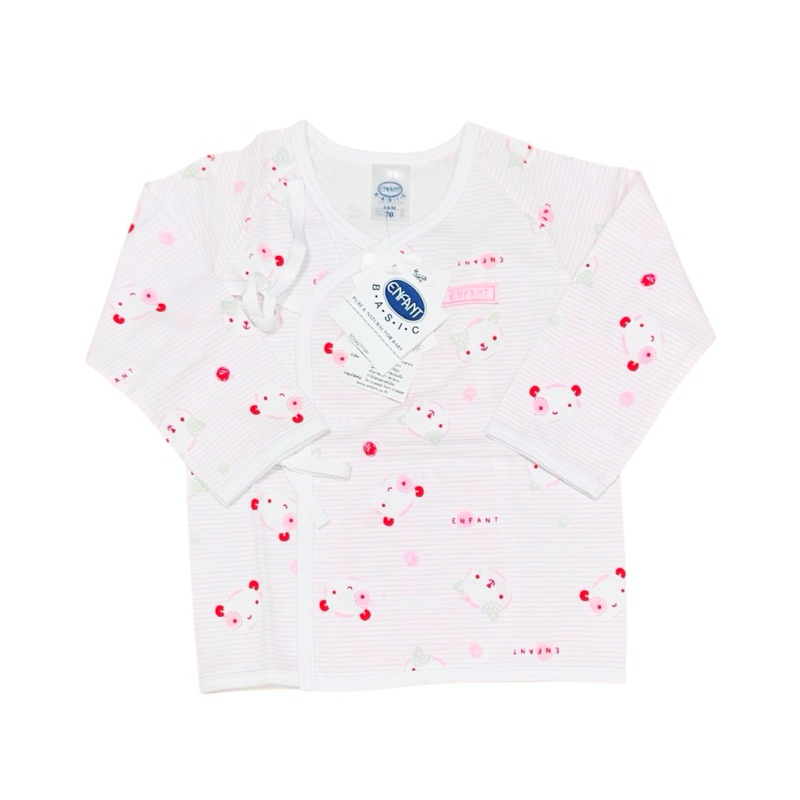 Enfant New Collection เสื้อเดี่ยวผูกหน้า แขนยาว สำหรับเด็กอายุแรกเกิด-6เดือน