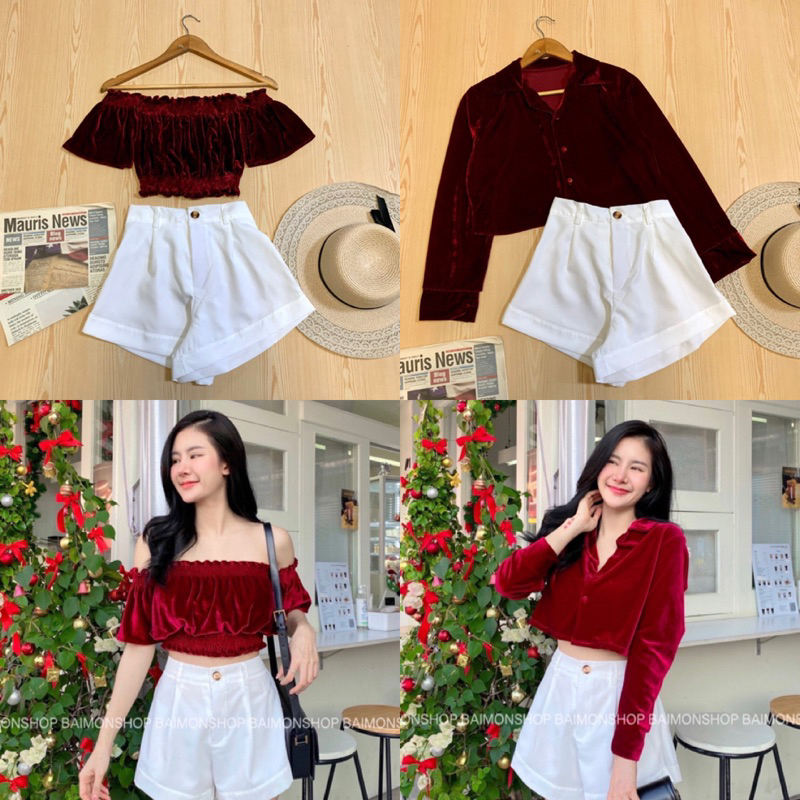 LILY ชุดเซ็ต 2 ชิ้น[เสื้อ+กางเกง][มีขายแยกชิ้น]ชุดเซ็ต ชุดใส่เที่ยว ชุดน่ารักๆ ผ้าสวยงานน่ารักสุดๆค่า