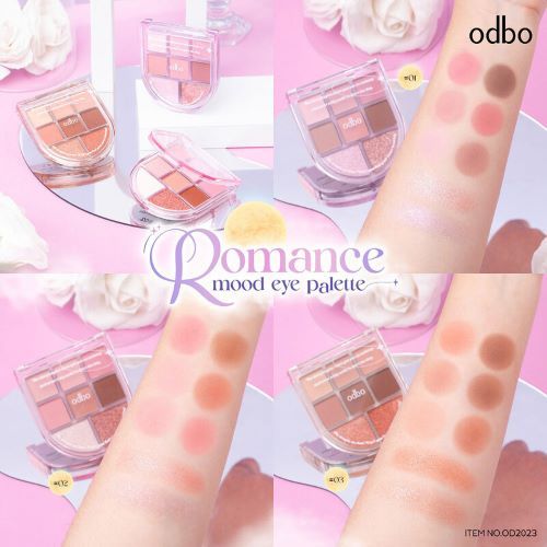 odbo Romance Mood Eye Palette OD2023 อายแชโดว์ 8 เฉดสีในตลับเดียว