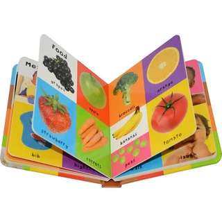 First 100 Words / Animals / Colors Shape / Trucks English Words Picture Book for Kids Educational Board Book