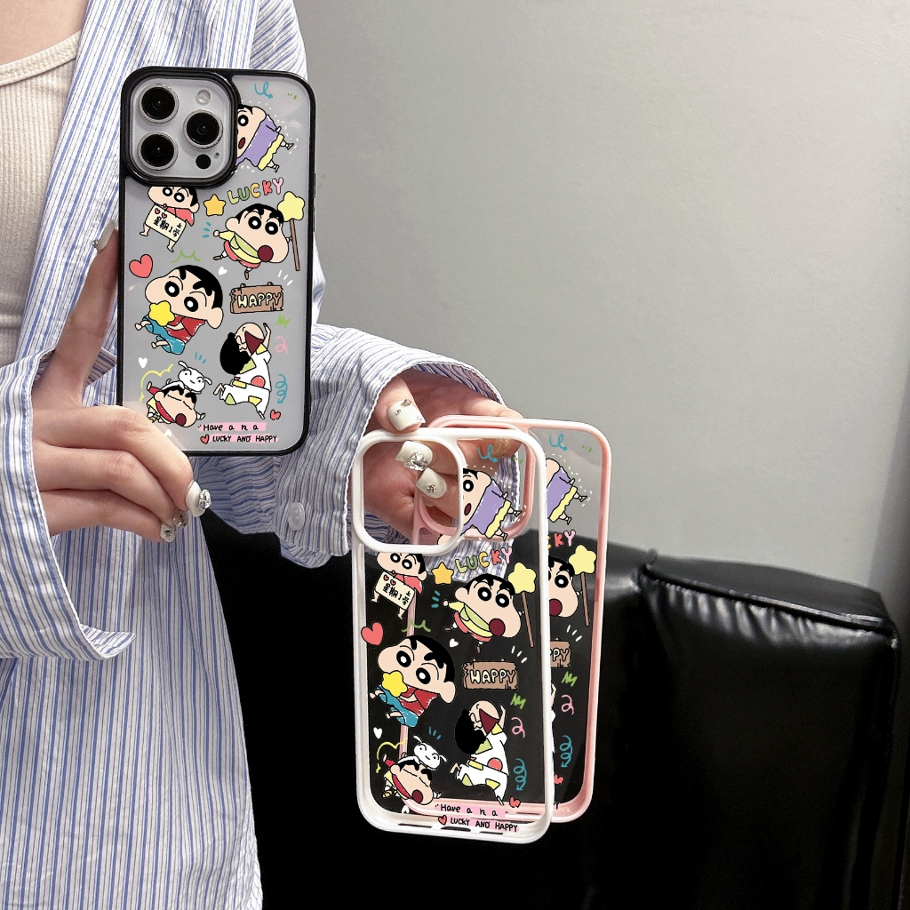 ซื้อ1แถม1 เคสไอโฟน13 7 8 11 12 14 15 16 16Pro 16Plus 16ProMax X XS XR เครยอนชินจัง Shinchan กันกระแทก iPhone Case