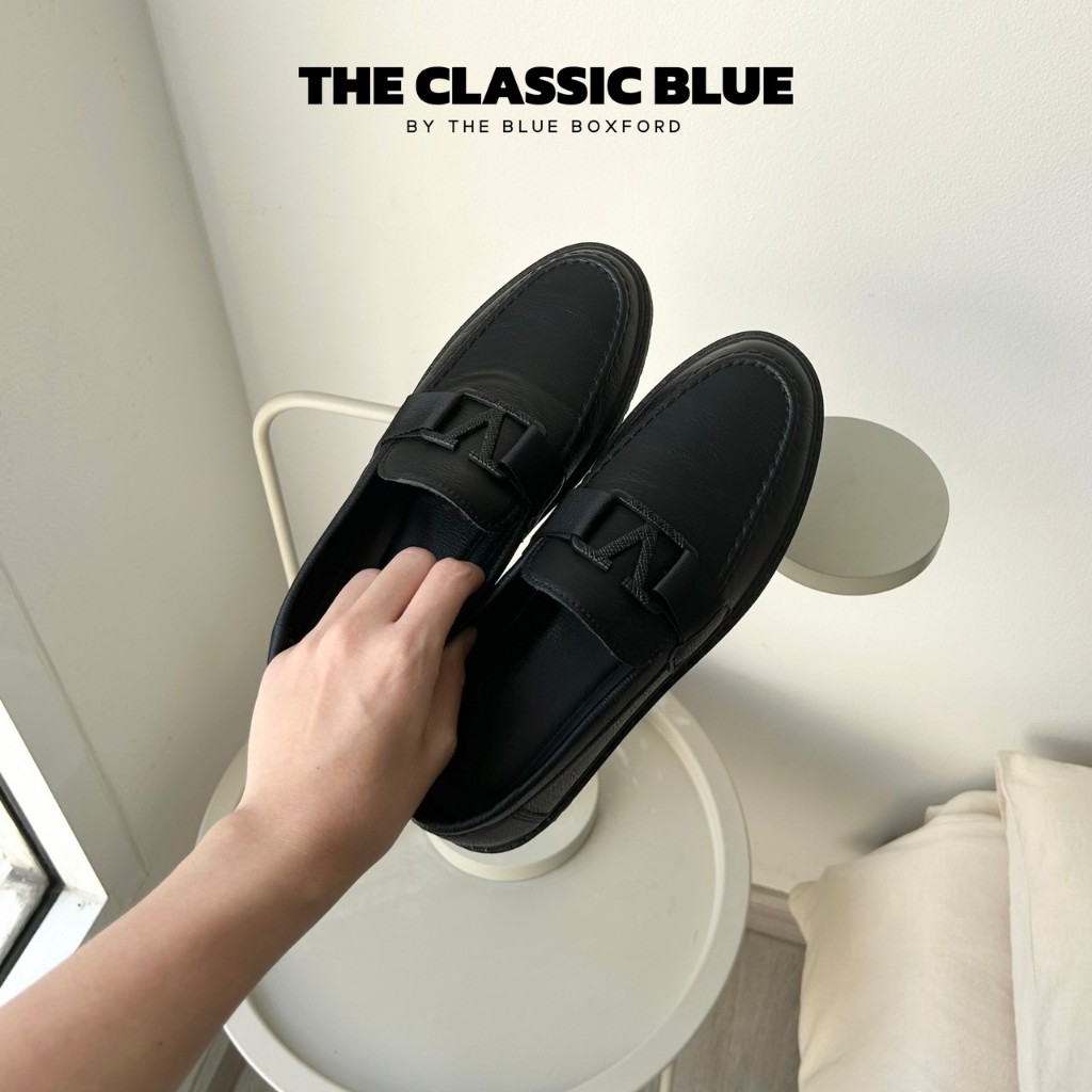 (สั่งผ่าน shopee video ลด30%) Classic blue - Austin Loafer shoes รองเท้าหนังโลฟเฟอร์