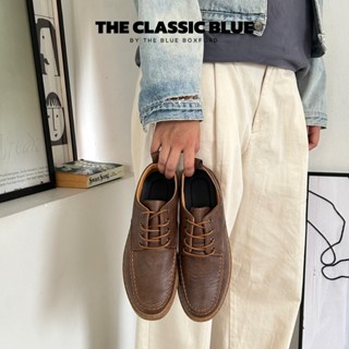 (พร้อมส่ง) The Classic blue - Oslo Moc Toe shoes รองเท้าหนัง…