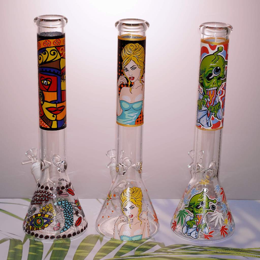 บ้องแก้ว 40CM50CM บ้องแก้วใหญ่ หลอดแก้ว หนา5MMมิล บ้อง ขนาดใหญ่ หลอดวิทยาศาสตร์ Glass Bong อุปกรณ์คร