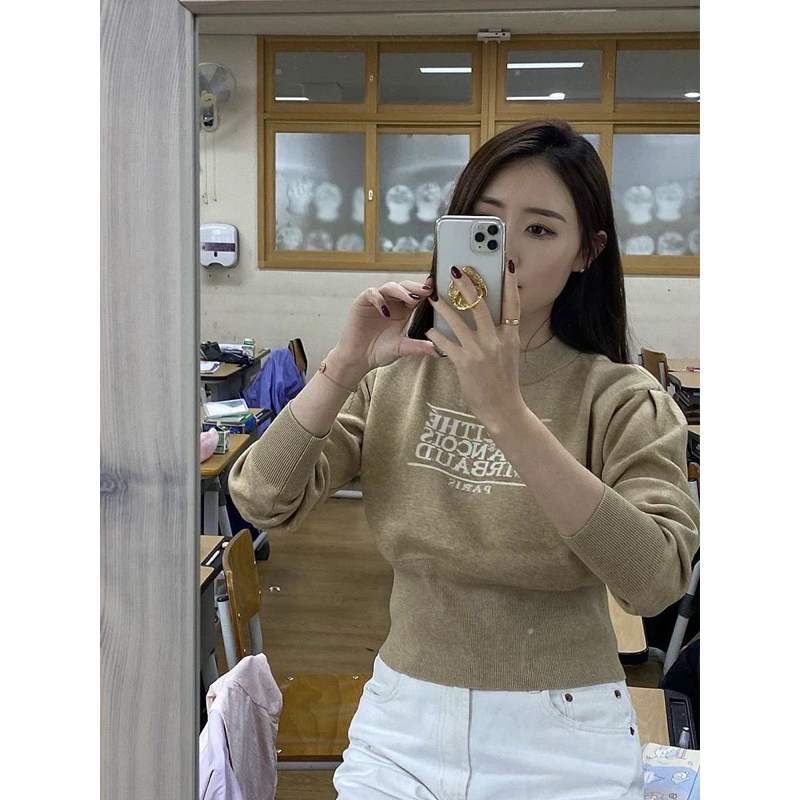 PP32 เสื้อไหมพรมแขนยาว 𝐌𝐚ri𝐭𝐡𝐞 𝐣𝐮𝐦𝐩𝐞𝐫 𝐤𝐧𝐢𝐭 𝐭𝐨𝐩
