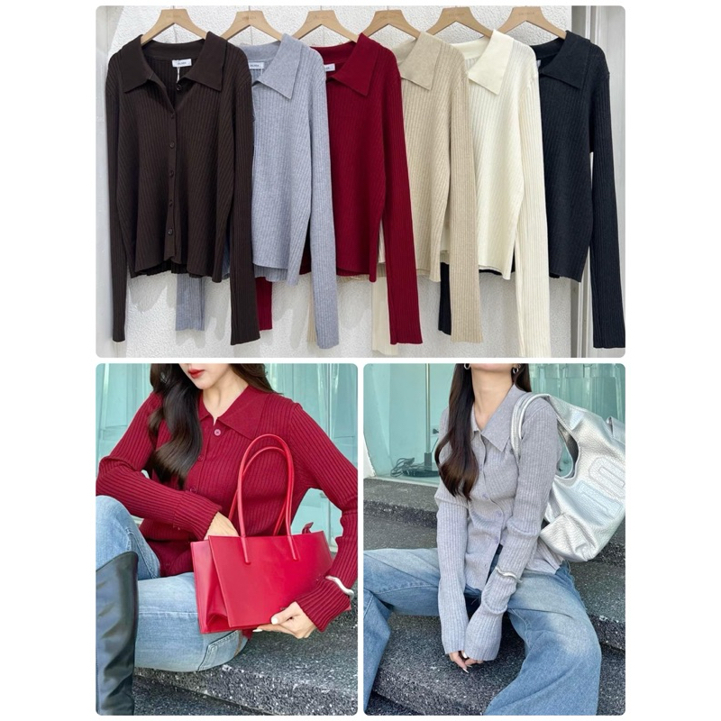 PLOYNAPAS - เสื้อผ้าทอคอปกกระดุมหน้า