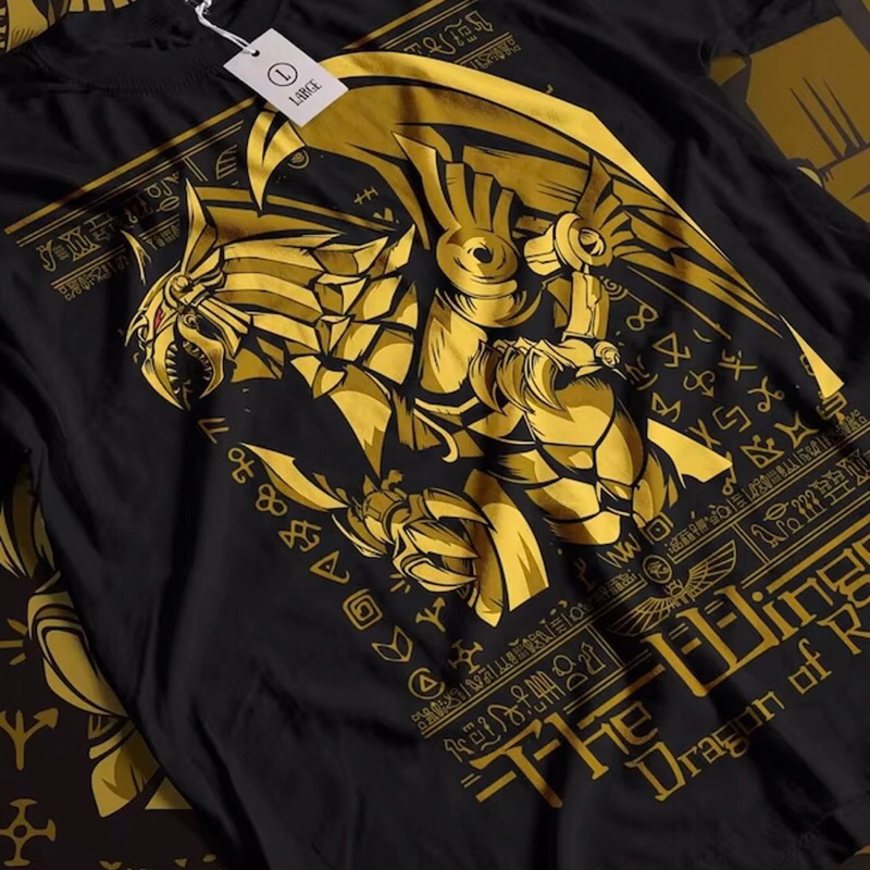 เสื้อยืด เนื้อผ้าคอตตอน พิมลาย มังกรปีกสวรรค์ ราห์ ไซส์ XL
