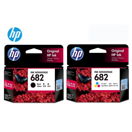 ตลับหมึกแท้ HP682 (Black #3YM77AA/Tri-Color #3YM76AA)