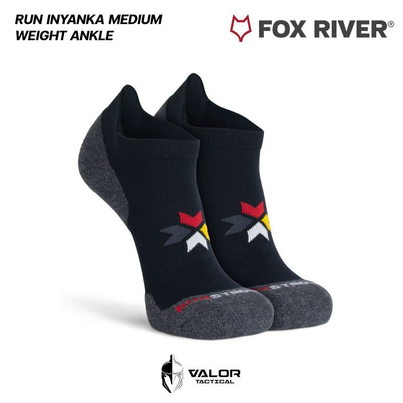 FOX RIVER MILLS - Run Inyanka Medium Weight Ankle Socks ถุงเท้าวิ่ง ข้อสั้น เนื้อนุ่มสบายเท้า ไม่อับชื้น