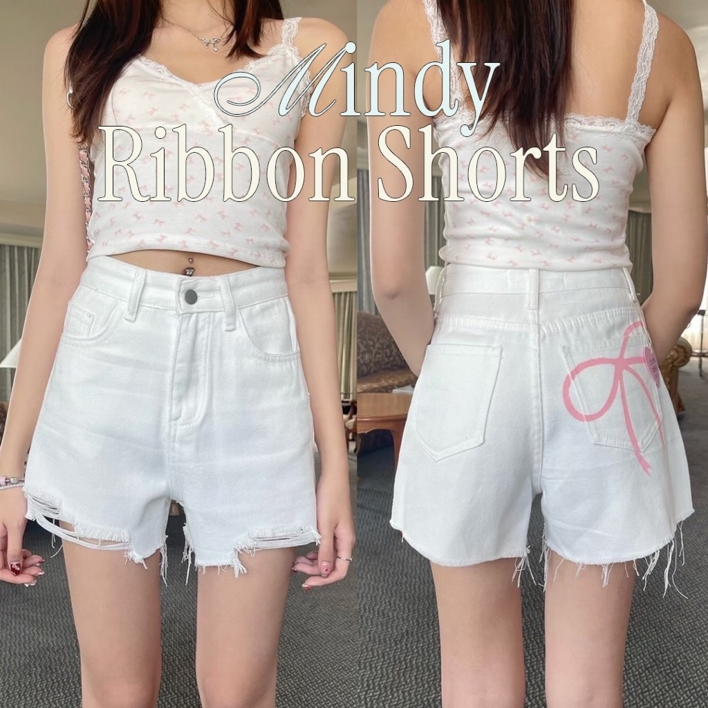 Choosedress A5595 Mindy Ribbon Shorts กางเกงยีนส์ขาสั้น