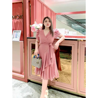 🔥Best Seller🔥ชุดออกงานเดรสสั้นกิโมโนผ้าชีฟองแขนเจ้าหญิงสีพื้น No.259 #Maisie Shop