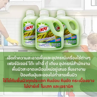 น้ำยาถูพื้นเช็ดประจำวัน ดันฝุ่น เคลือบเงา เช็ดเฟอร์นิเจอร์ น้ำยาอเนกประสงค์ ขนาด 1000 ml ตะไคร้