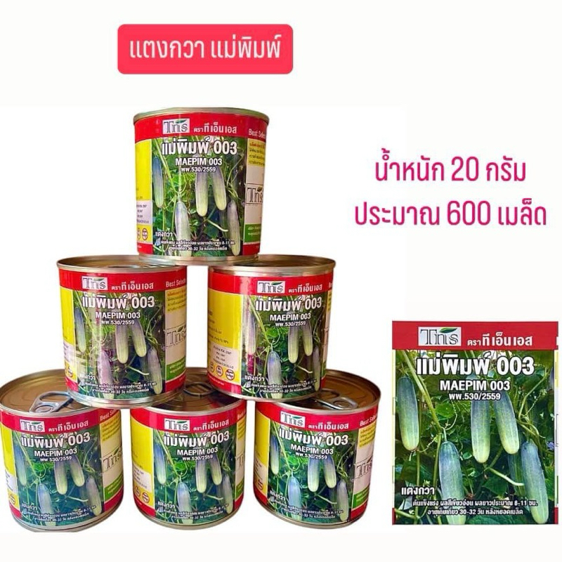 tns แตงกวา พันธุ์แม่พิมพ์ 003 ( 20 กรัม ประมาณ 800 เมล็ด)
